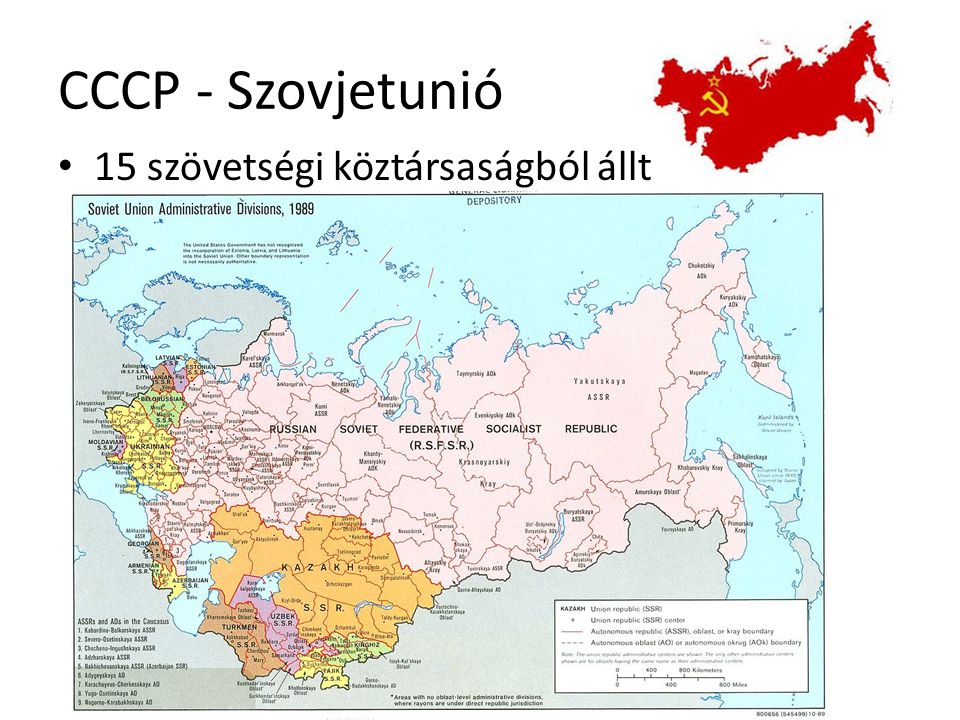 CCCP - Szovjetunió 15 szövetségi köztársaságból állt