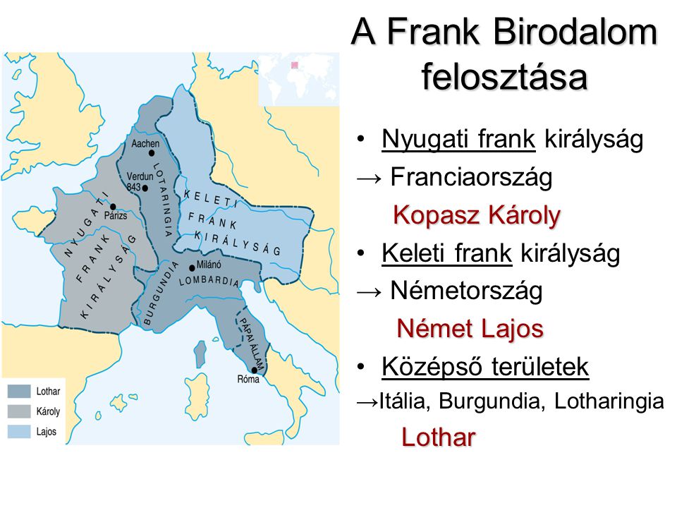 A Frank Birodalom felosztása