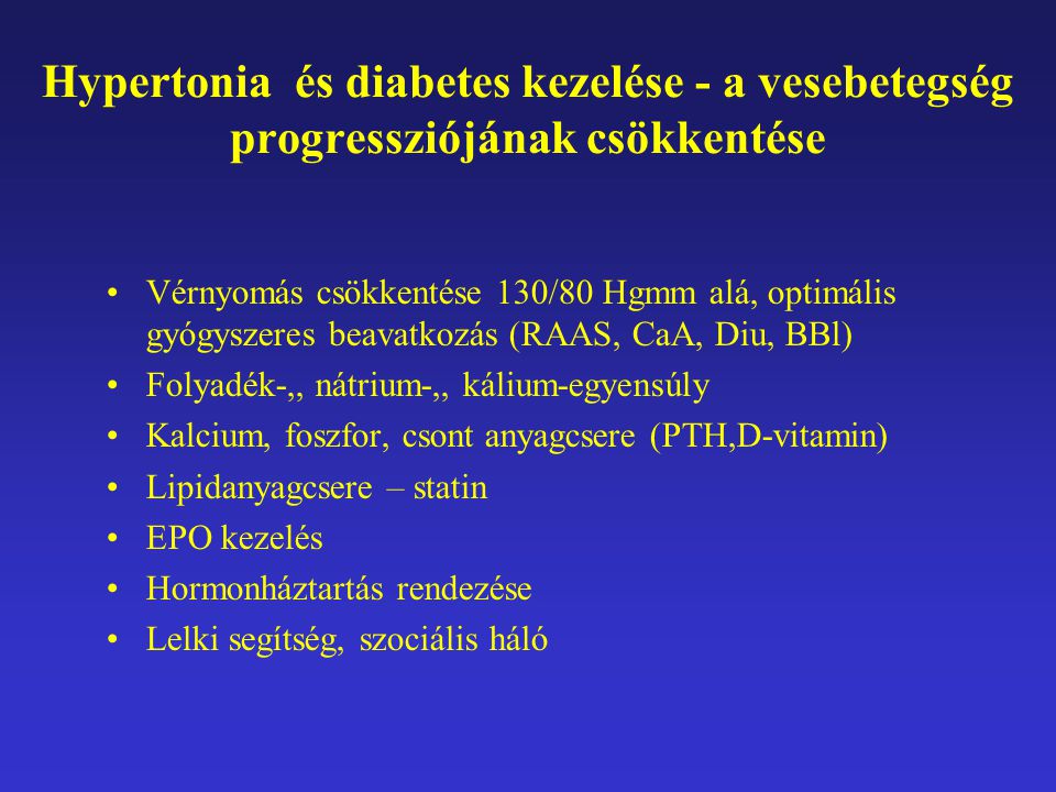 a hypertonia kezelése diabetes