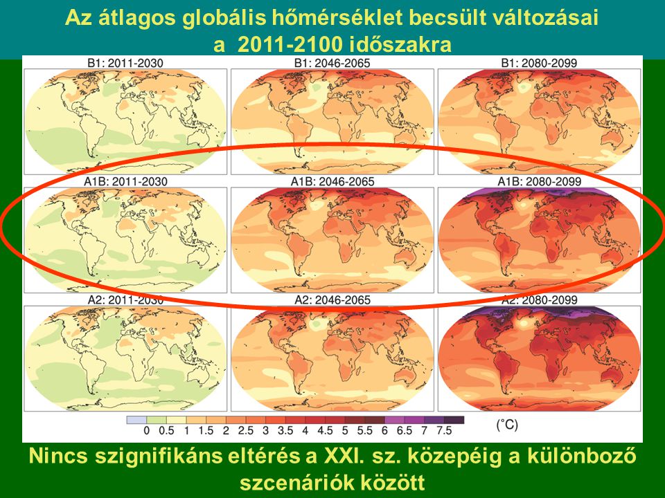 Az átlagos globális hőmérséklet becsült változásai