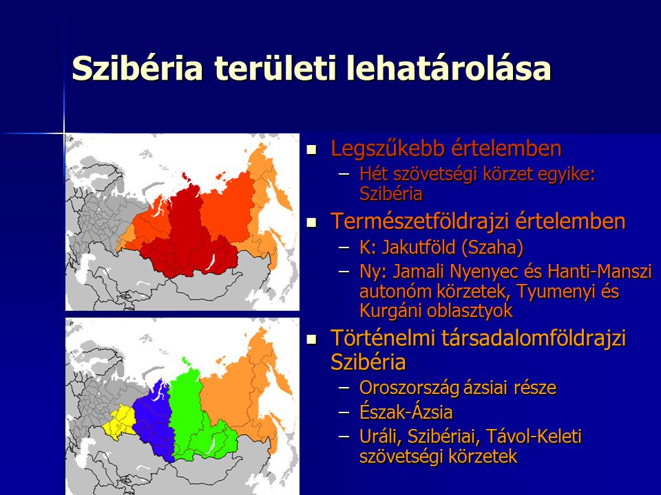 Szibéria területi lehatárolása