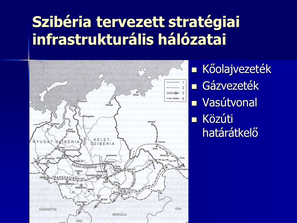 Szibéria tervezett stratégiai infrastrukturális hálózatai