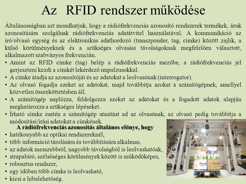 Az RFID rendszer működése