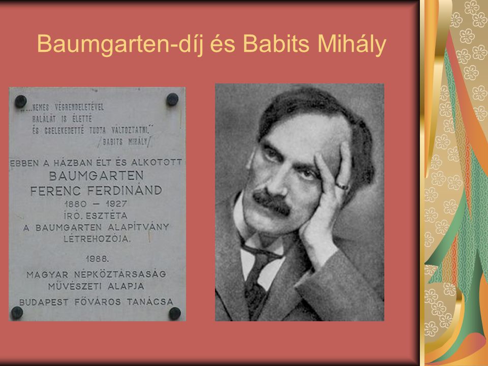 Baumgarten-díj és Babits Mihály