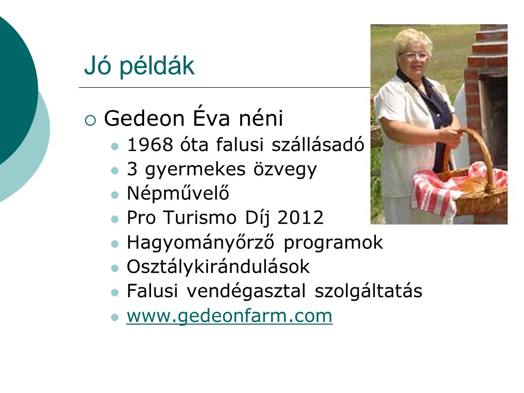 Falusi és Agroturizmus Országos Szövetsége (FATOSZ) ppt letölteni