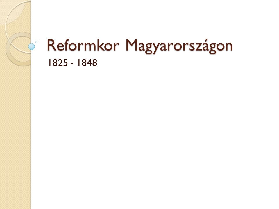 Reformkor Magyarországon