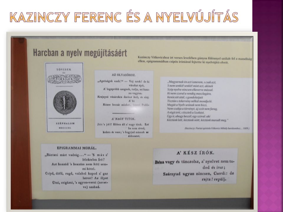 Kazinczy Ferenc és a nyelvújítás